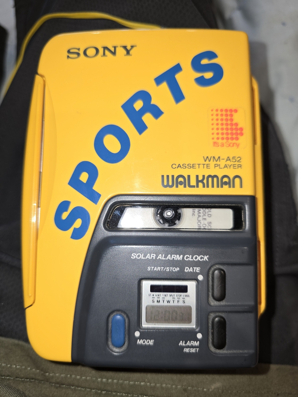 Sony Yellow and Blue Sports Walkman WM-A52 Portable Cassette Player